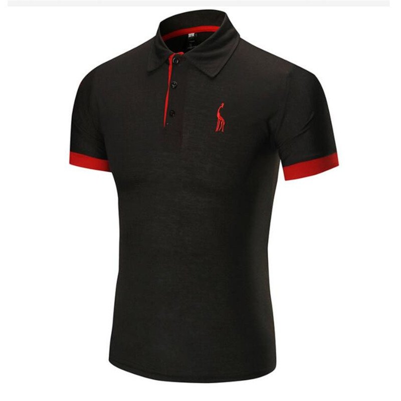 Dropshipping 14 Colors Brand Quality Cotton Polos Men Embroidery Polo Giraffe Shirt Men Casual Patchwork Male Tops Clothing Men