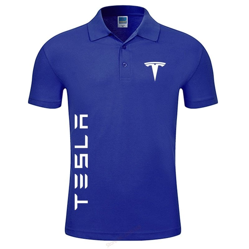 2019 Men's colors Tesla polo shirts casual men's short-sleeved tesla motors polo shirt brand Men polos